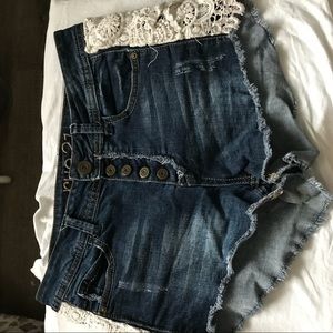 Dark denim shirts with white sides!